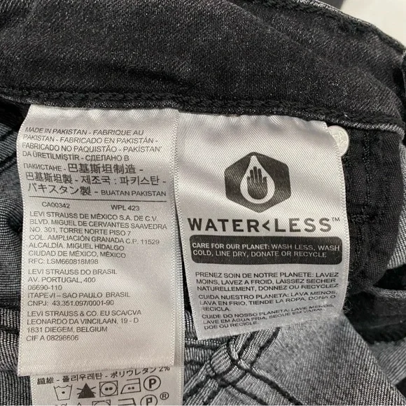 LEVI’S Women’s 721 High Rise Skinny Jeans - distressed black, size W29 L28 - Picture 9 of 12